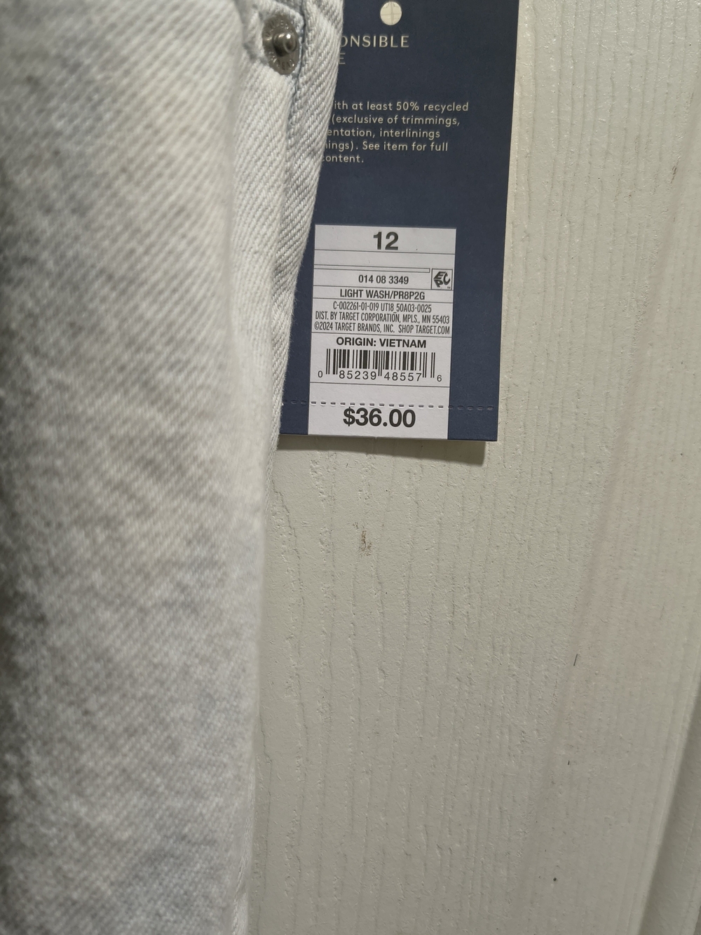 Universal Thread Light Blue and White Tie-Dye Jeans - Picture 3 of 3